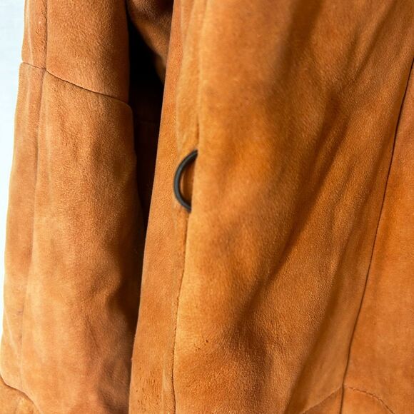 Vintage Original Lapin Italy Orange Suede Rabbit Fur Penny Lane Coat 44/US12 - Picture 9 of 16